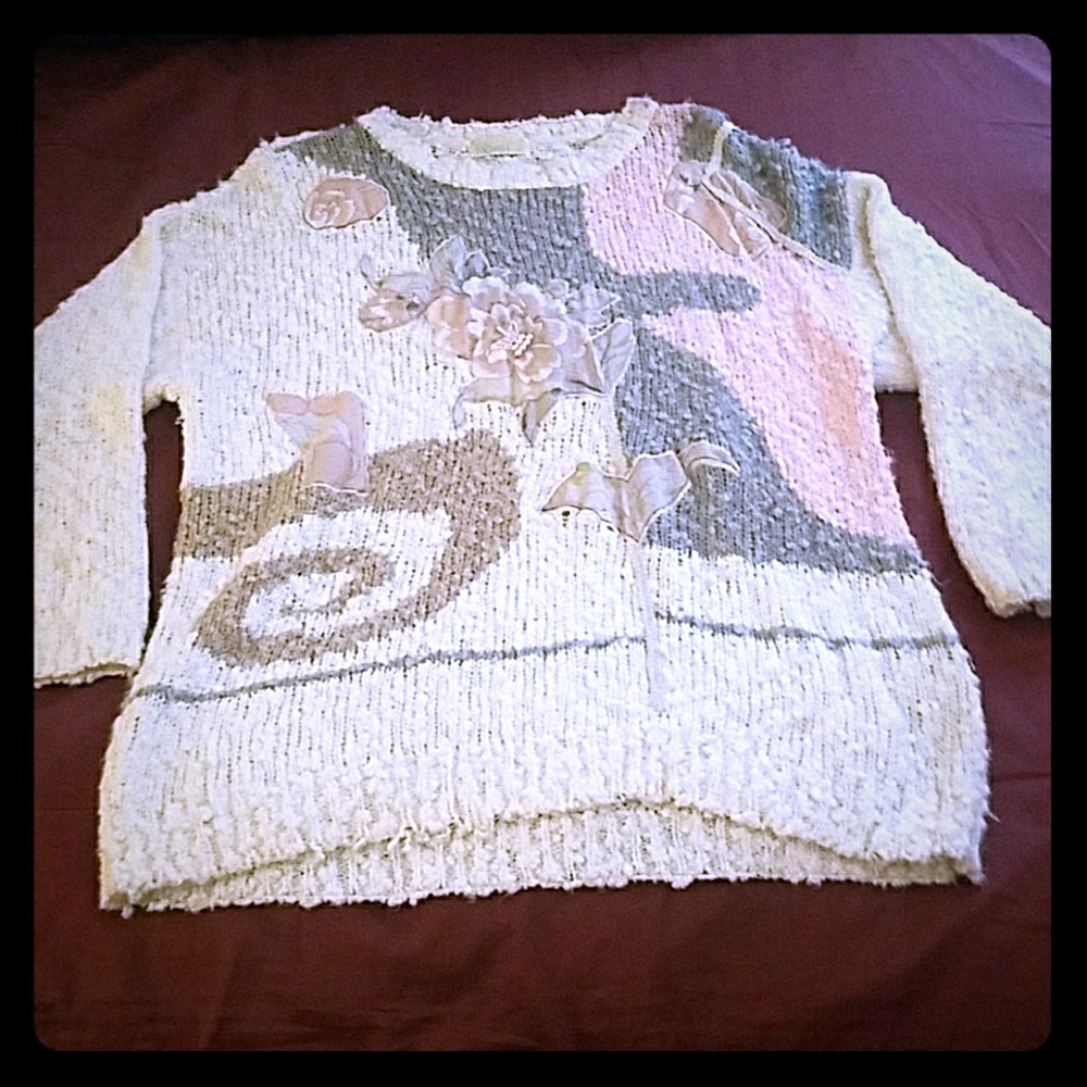 Nordstroms Vintage Sweater w/ Handmade Bead Work